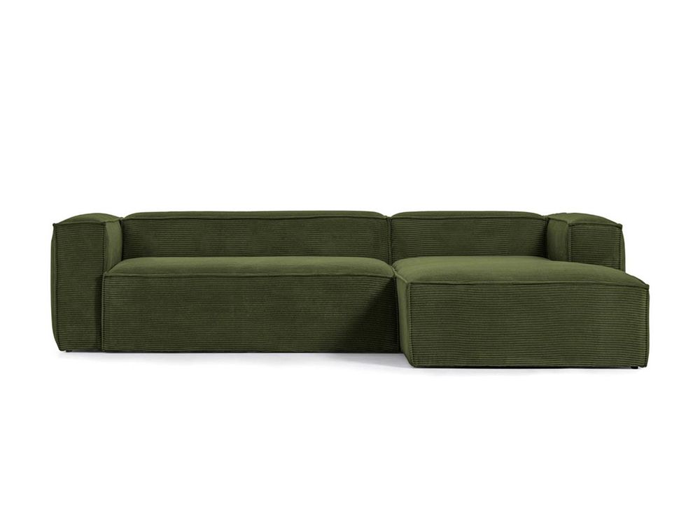 Hoekzetel BLOK - Groen corduroy KAV S752LN19