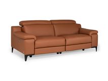 3-zit zetel met 2 elektr. relaxen LIPARI - Cognac  C-CAL-132-HKS-10-363BC