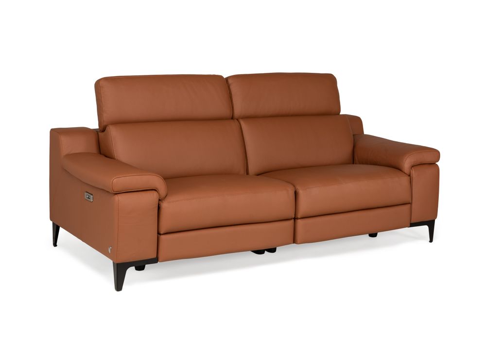 3-zit zetel met 2 elektr. relaxen LIPARI - Cognac  C-CAL-132-HKS-10-363BC