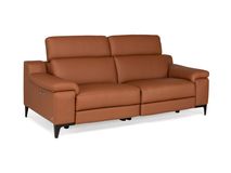 3-zit zetel met 2 elektr. relaxen LIPARI - Cognac  C-CAL-132-HKS-10-363BC