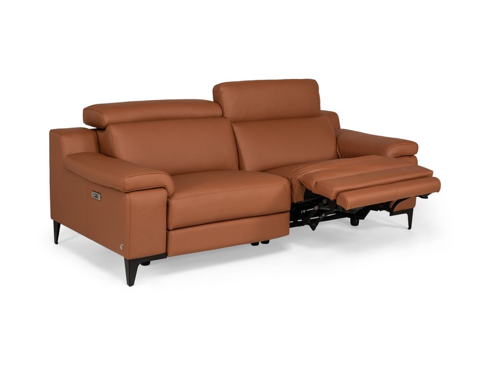 3-zit zetel met 2 elektr. relaxen LIPARI - Cognac  C-CAL-132-HKS-10-363BC