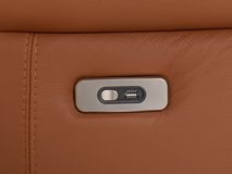 3-zit zetel met 2 elektr. relaxen LIPARI - Cognac  C-CAL-132-HKS-10-363BC