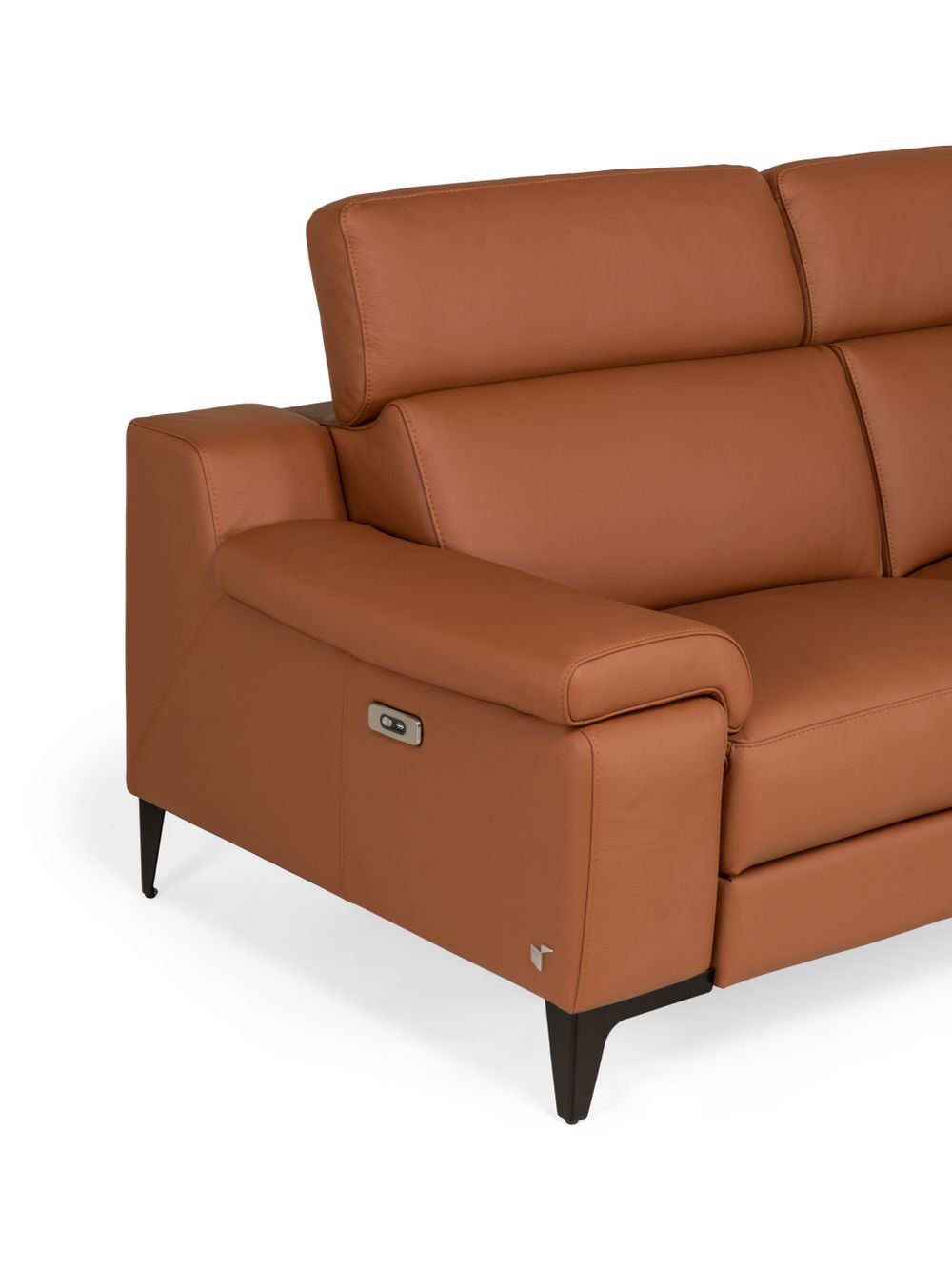 3-zit zetel met 2 elektr. relaxen LIPARI - Cognac  C-CAL-132-HKS-10-363BC