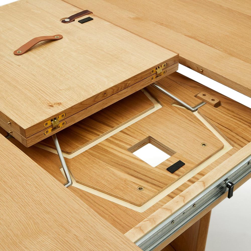 Uitschuifbare ronde tafel ARTIS - Eikenfineer KAV T0300024MM40