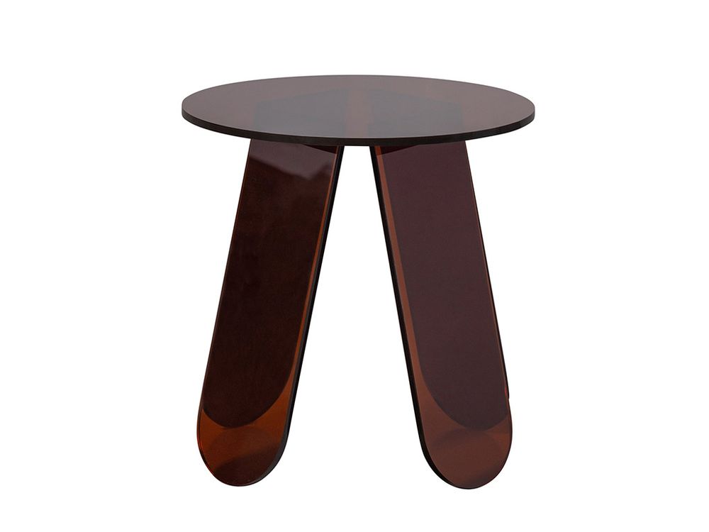 Bijzettafel WALT - Warmbruin acryl DEE 374055-B