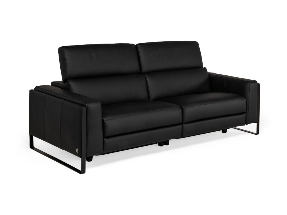 3-zit met relaxen PIER - Leder zwart C-CAL-106-3ZEE-BN100