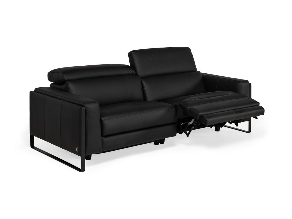 3-zit met relaxen PIER - Leder zwart C-CAL-106-3ZEE-BN100