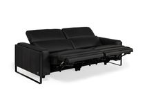 3-zit met relaxen PIER - Leder zwart C-CAL-106-3ZEE-BN100