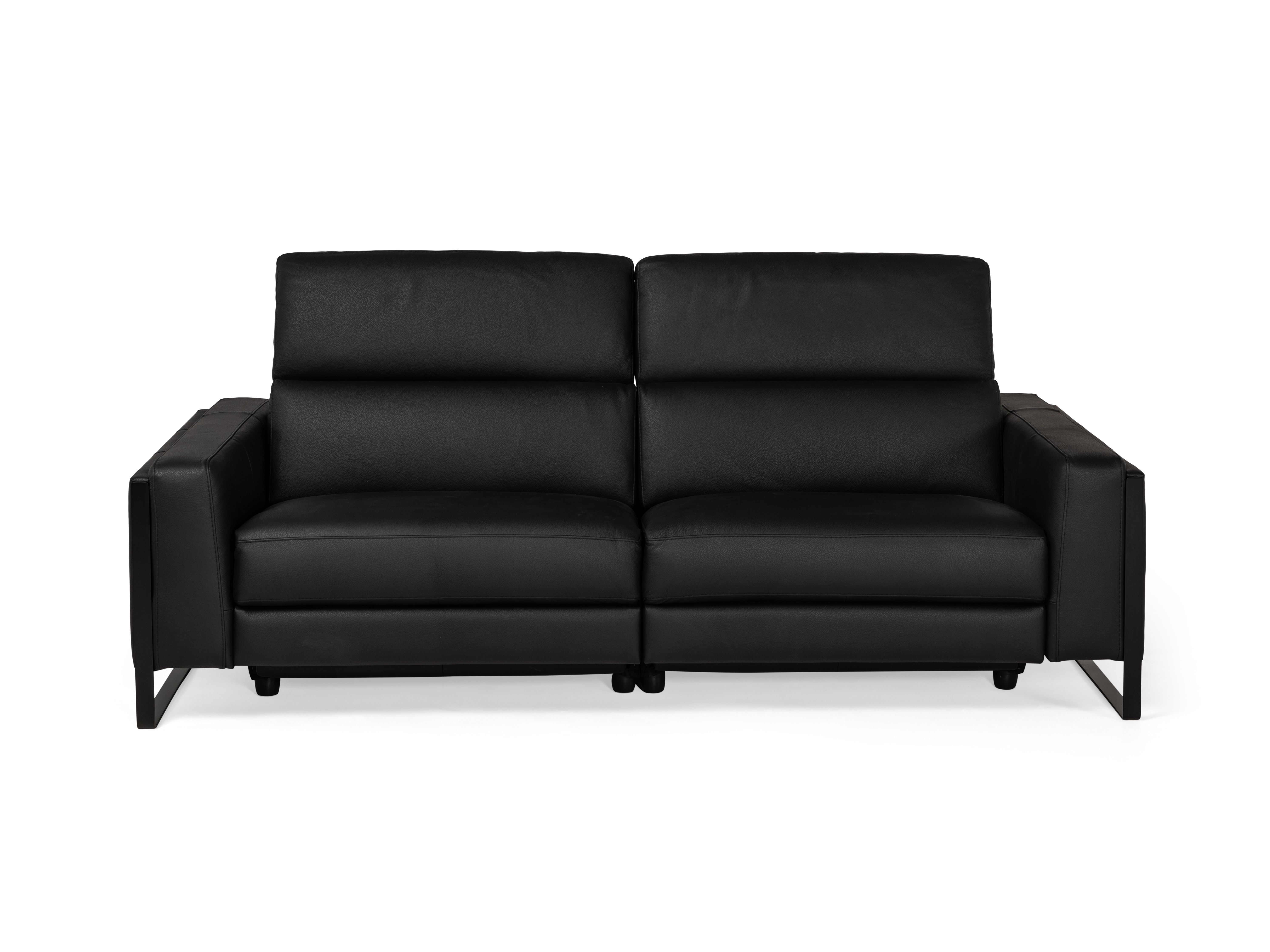 3-zit met relaxen PIER - Leder zwart