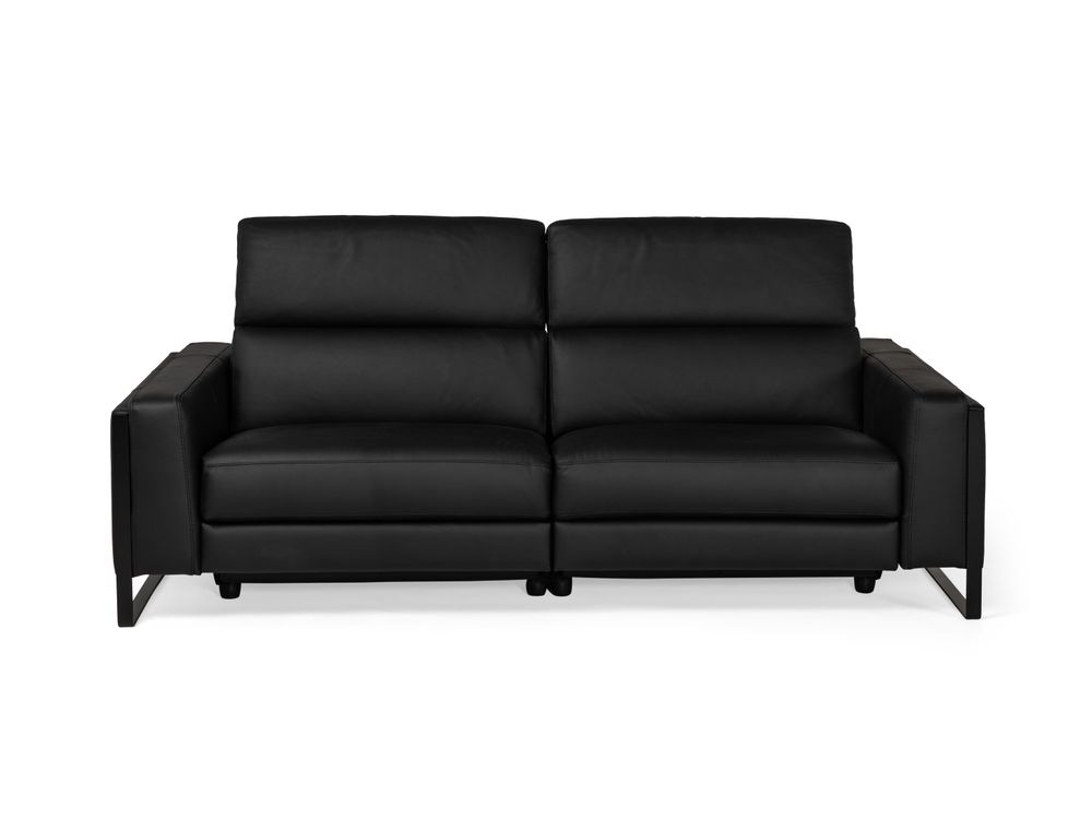 3-zit met relaxen PIER - Leder zwart C-CAL-106-3ZEE-BN100