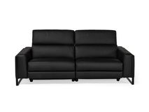 3-zit met relaxen PIER - Leder zwart C-CAL-106-3ZEE-BN100