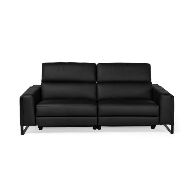 3-zit met relaxen PIER - Leder zwart