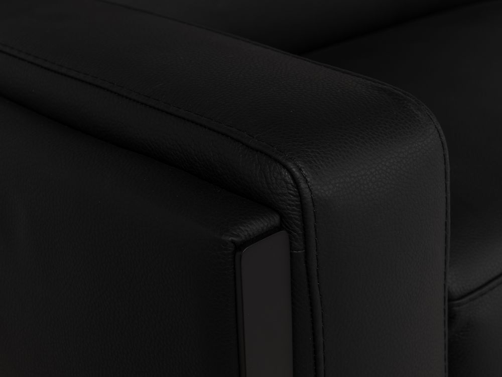 3-zit met relaxen PIER - Leder zwart C-CAL-106-3ZEE-BN100