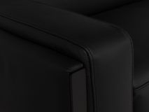 3-zit met relaxen PIER - Leder zwart C-CAL-106-3ZEE-BN100