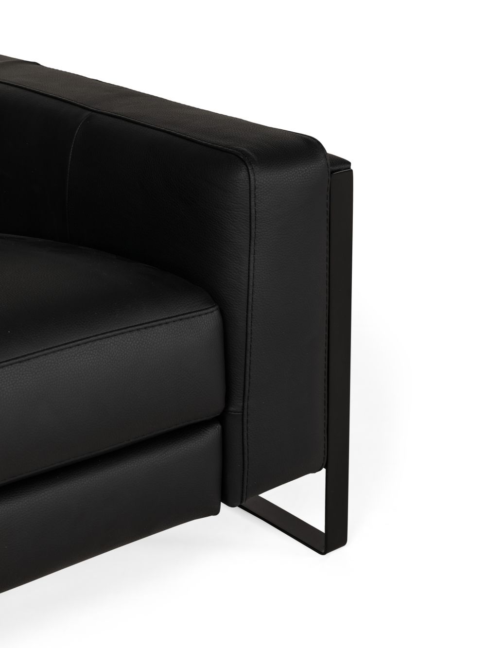 3-zit met relaxen PIER - Leder zwart C-CAL-106-3ZEE-BN100