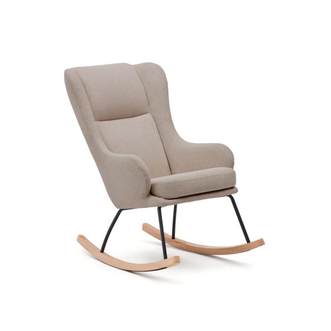Schommelstoel MAUSTIN - Beige chenille