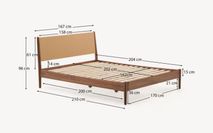 Bed 160x200 cm ELAN - Notenhout KAV N0100014MM41