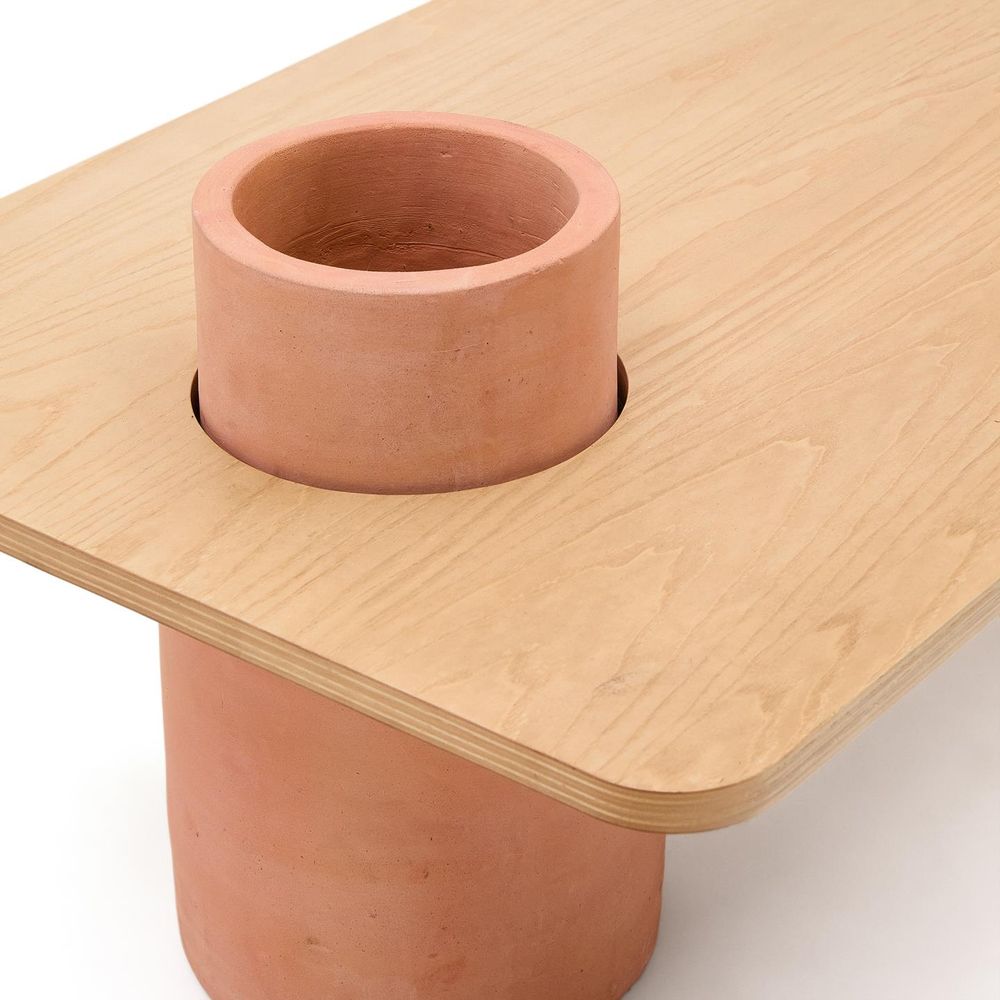 Salontafel OLARIA - Eiken/Terracotta KAV T0500075MM40