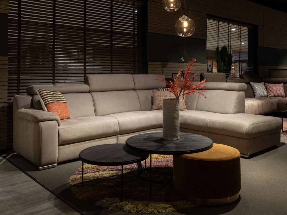 Hoeksalon PANENKA met relax - Bacif Taupe C-HIM-2-HKS1