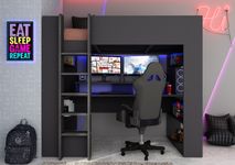 Hoogslaper met bureau THE CUBE - Antraciet TRA-3-000001