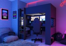 Hoogslaper met bureau THE CUBE - Antraciet TRA-3-000001