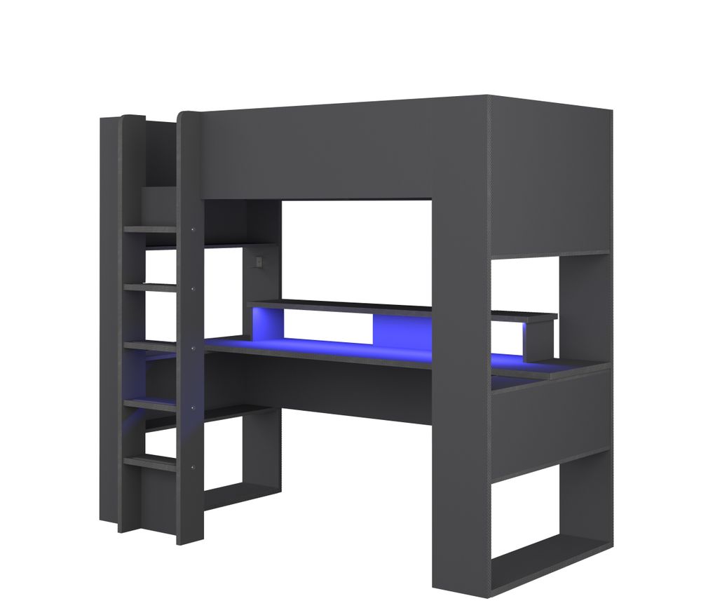 Hoogslaper met bureau THE CUBE - Antraciet TRA-3-000001