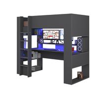 Hoogslaper met bureau THE CUBE - Antraciet TRA-3-000001