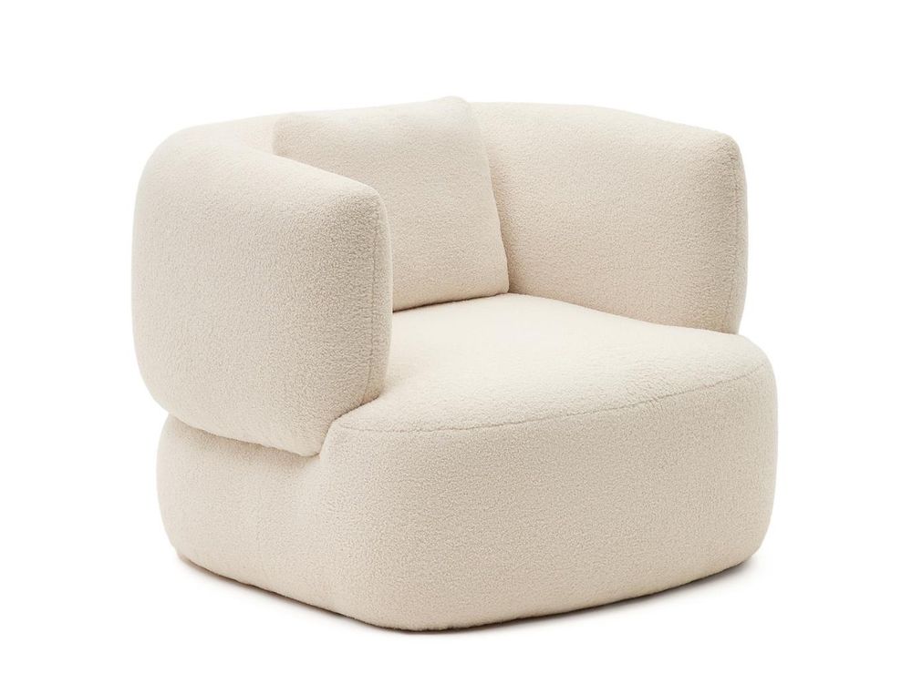 Fauteuil MARTINA - Witte schapenvacht KAV S83110HI39