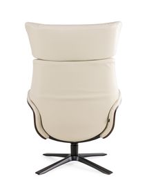 Relaxfauteuil AFTERWORK 2 - Wit leder / Walnoot CFM-13-000006-30-FW