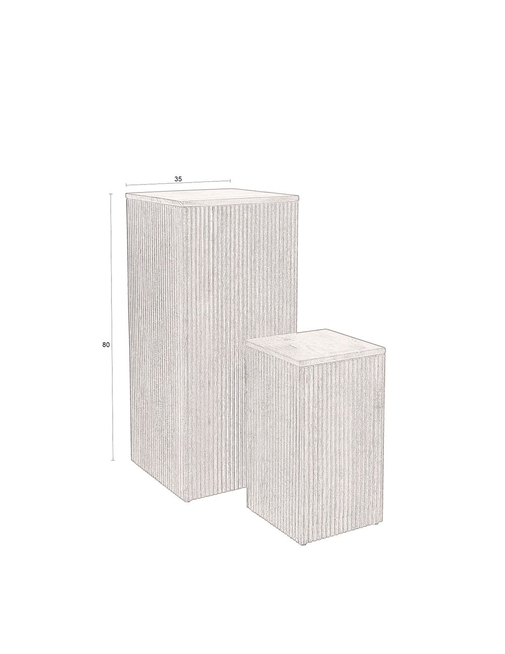 Set van 2 plantenstaanders RIBBLE - Mango ZVR 7900037