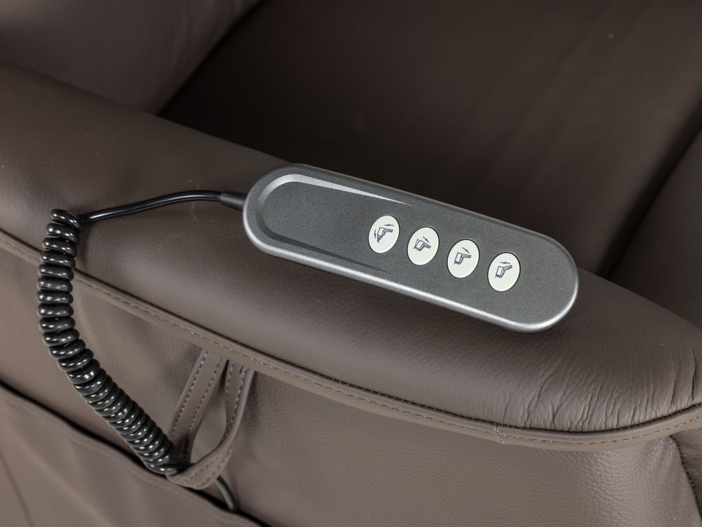 Elektrische relaxfauteuil met lift BREMEN - Donker MED-34-000005-BRO