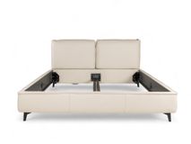 Bed PABLO - Leder Ecru HKL-16-001