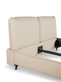 Bed PABLO - Leder Ecru HKL-16-001