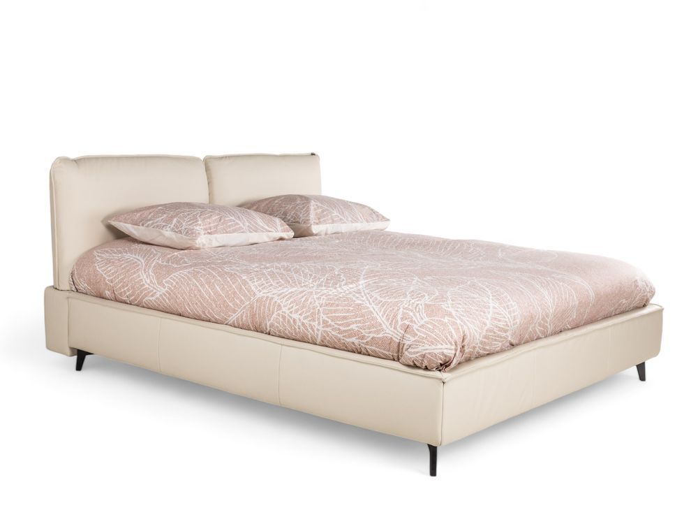 Bed PABLO - Leder Ecru HKL-16-001