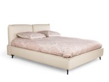 Bed PABLO - Leder Ecru HKL-16-001