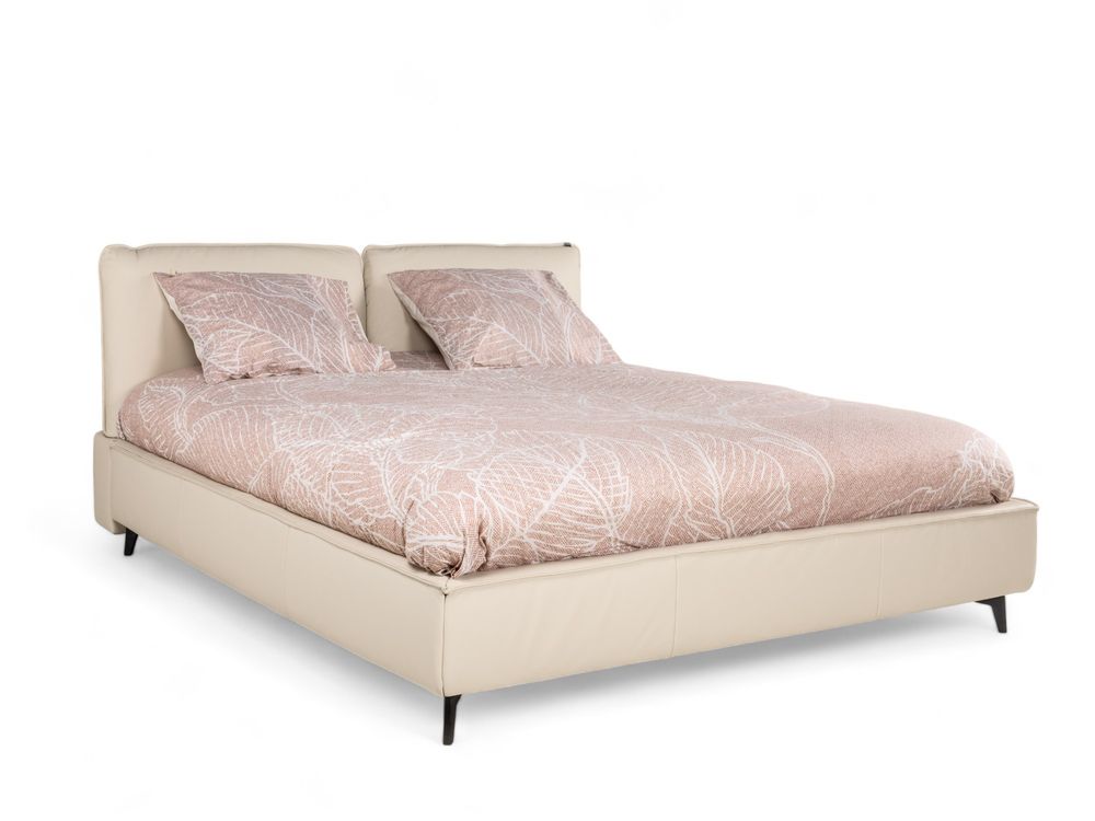 Bed PABLO - Leder Ecru HKL-16-001