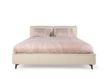 Bed PABLO - Leder Ecru HKL-16-001