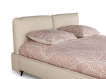 Bed PABLO - Leder Ecru HKL-16-001
