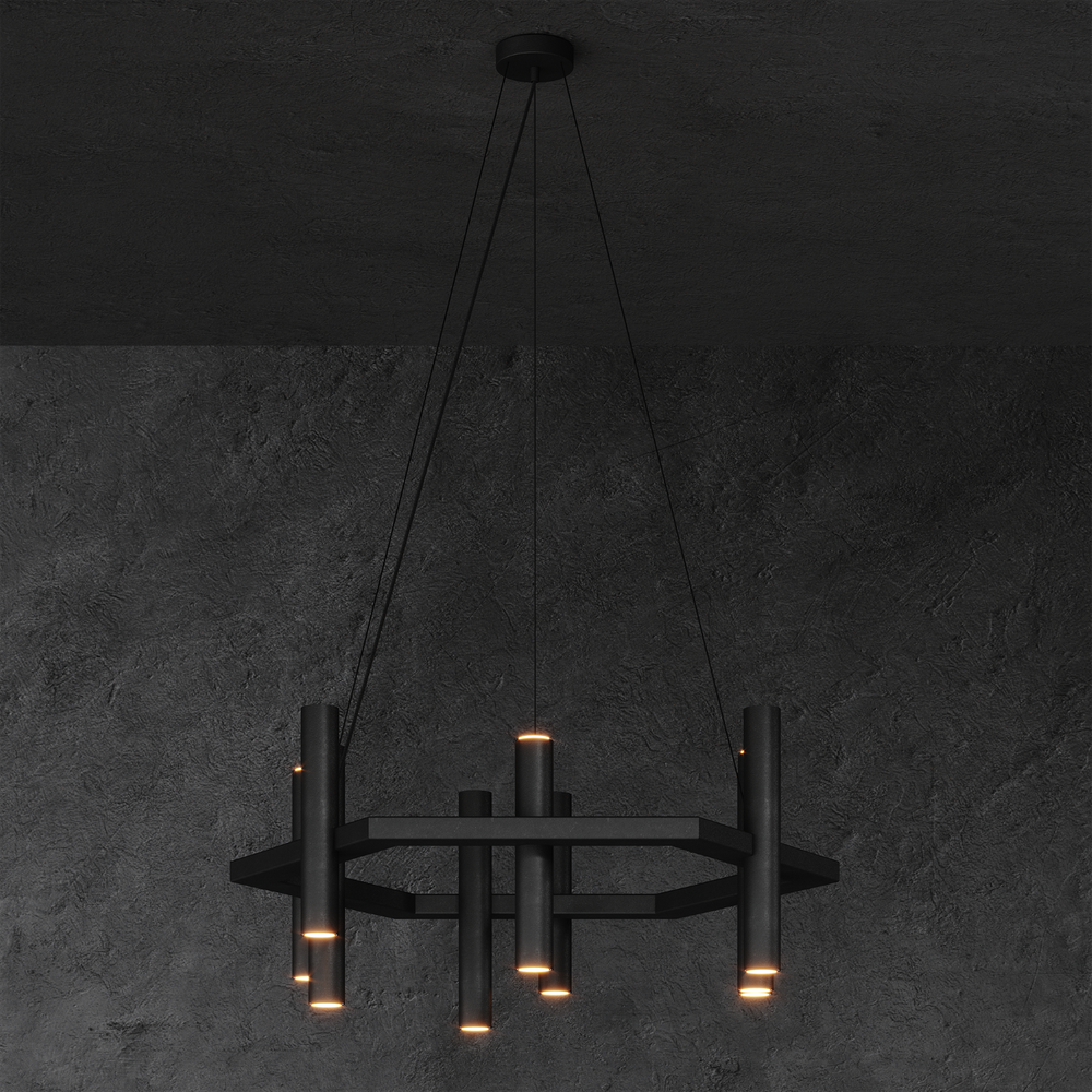 Hanglamp 6-hoekig STELVIO - Zwart ZTA 1304-9005