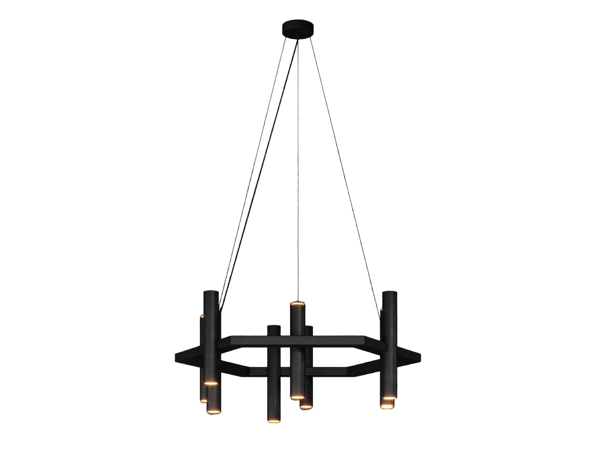 Hanglamp 6-hoekig STELVIO - Zwart ZTA 1304-9005