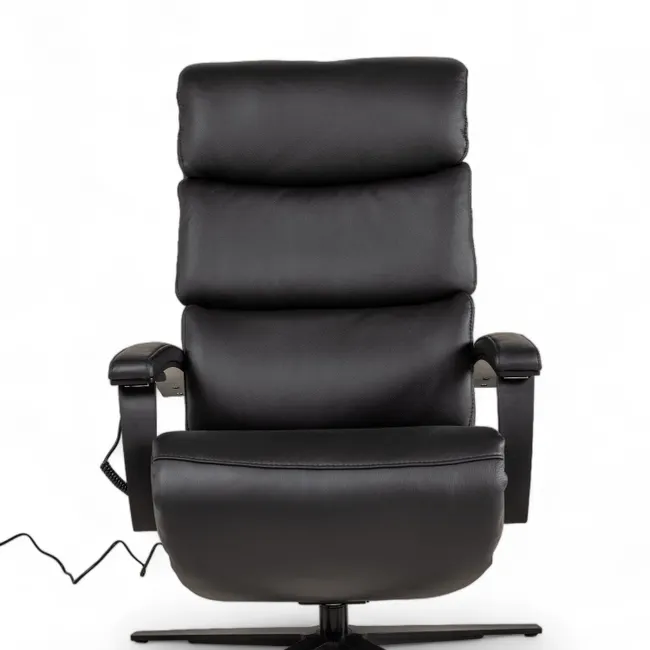 Relaxfauteuil M LINA - Zwart leder