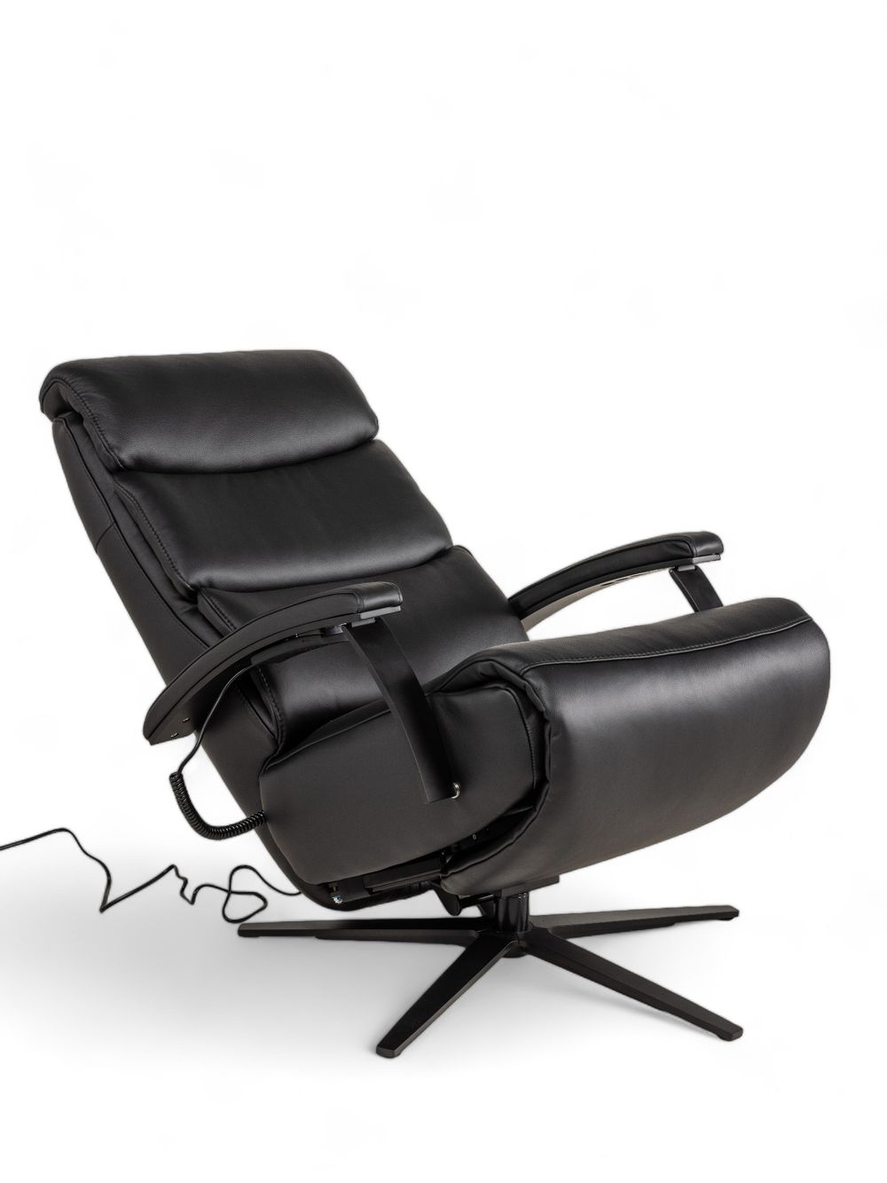 Relaxfauteuil L Lina - Zwart leder C-HKL-20-RLX1