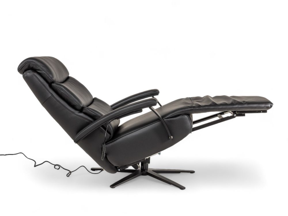 Relaxfauteuil L Lina - Zwart leder C-HKL-20-RLX1