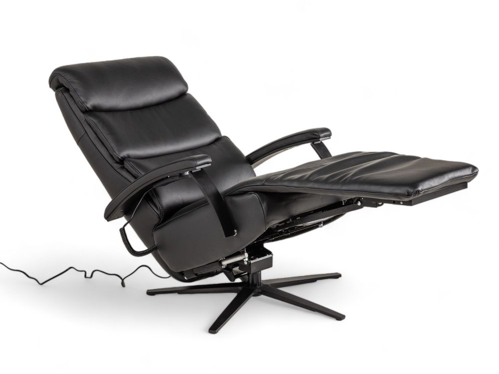 Relaxfauteuil L Lina - Zwart leder C-HKL-20-RLX1