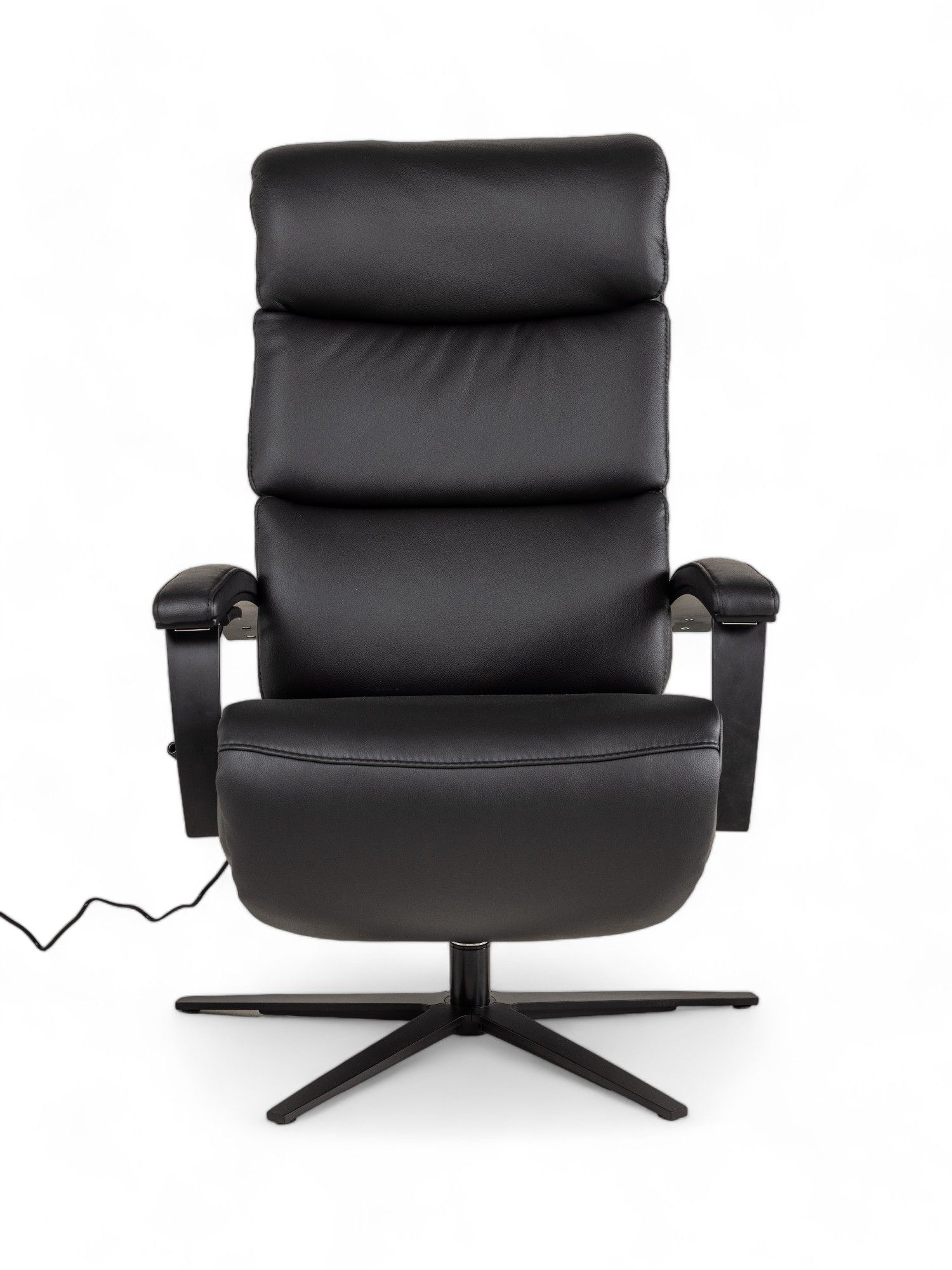 Relaxfauteuil M LINA - Zwart leder