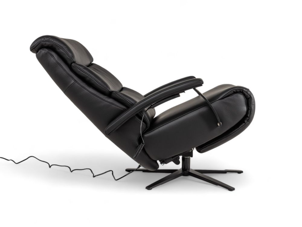 Relaxfauteuil M LINA - Zwart leder C-HKL-20-RLX2