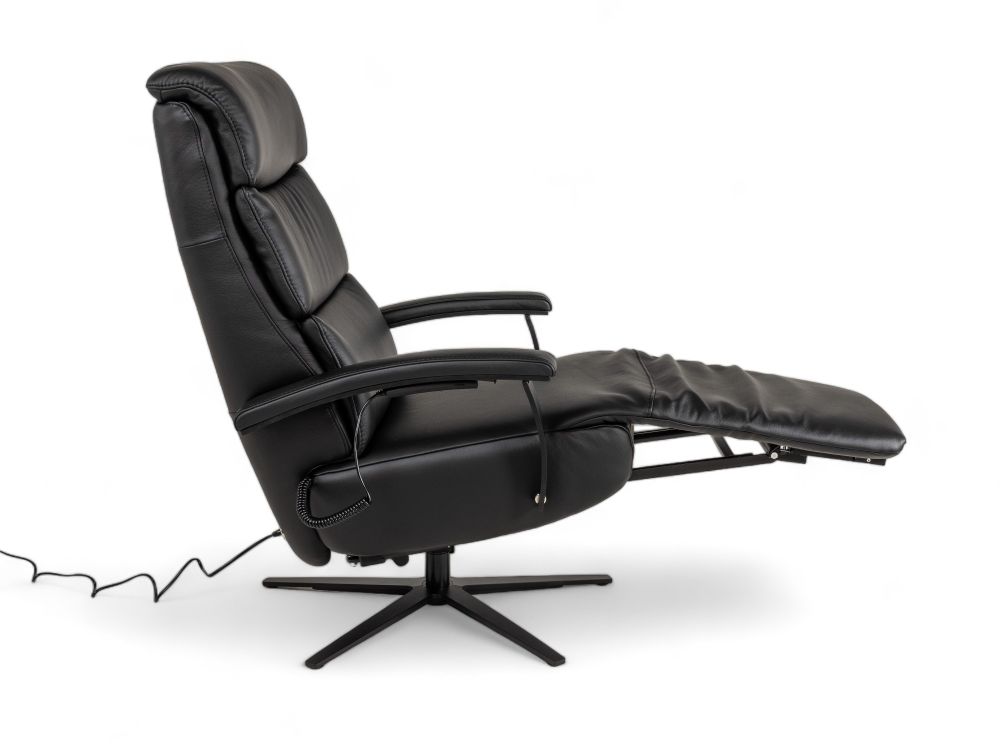 Relaxfauteuil M LINA - Zwart leder C-HKL-20-RLX2