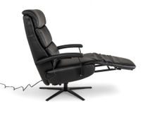 Relaxfauteuil M LINA - Zwart leder C-HKL-20-RLX2