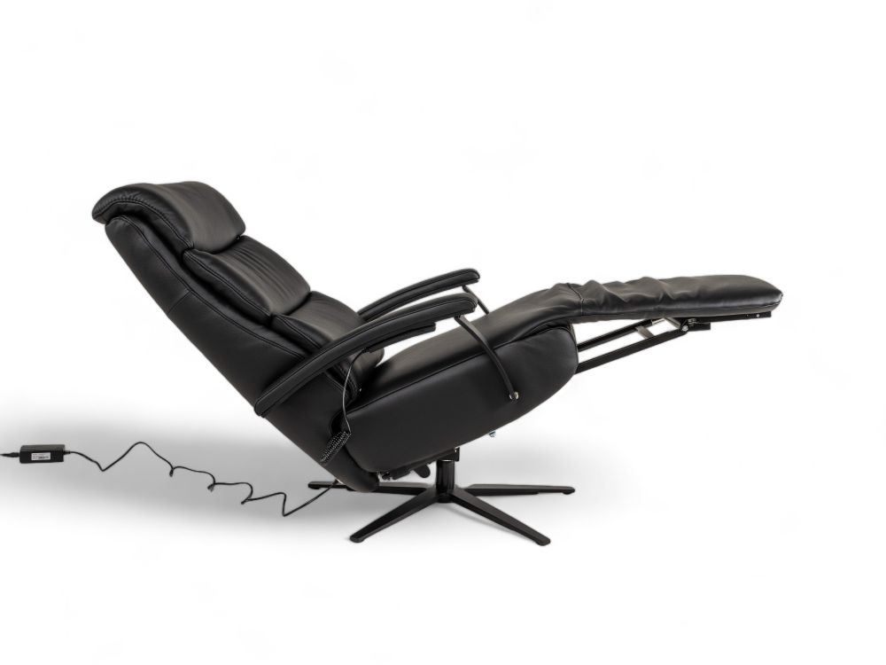 Relaxfauteuil M LINA - Zwart leder C-HKL-20-RLX2