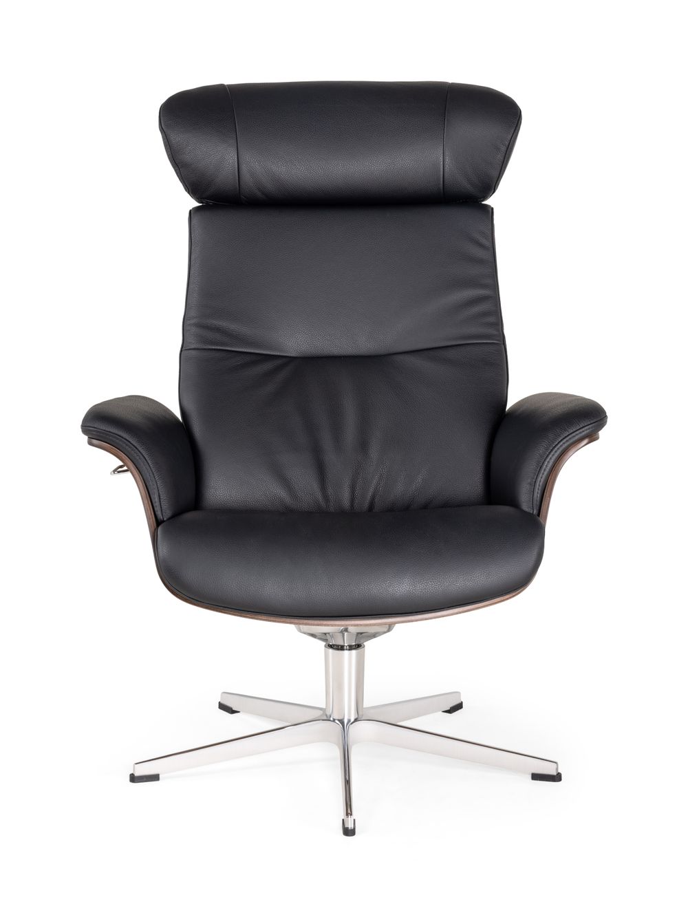 Relaxfauteuil met voetbank TIMEOUT - Walnoot/Zwart C-CFM-20-RLVBH-30-FBWA